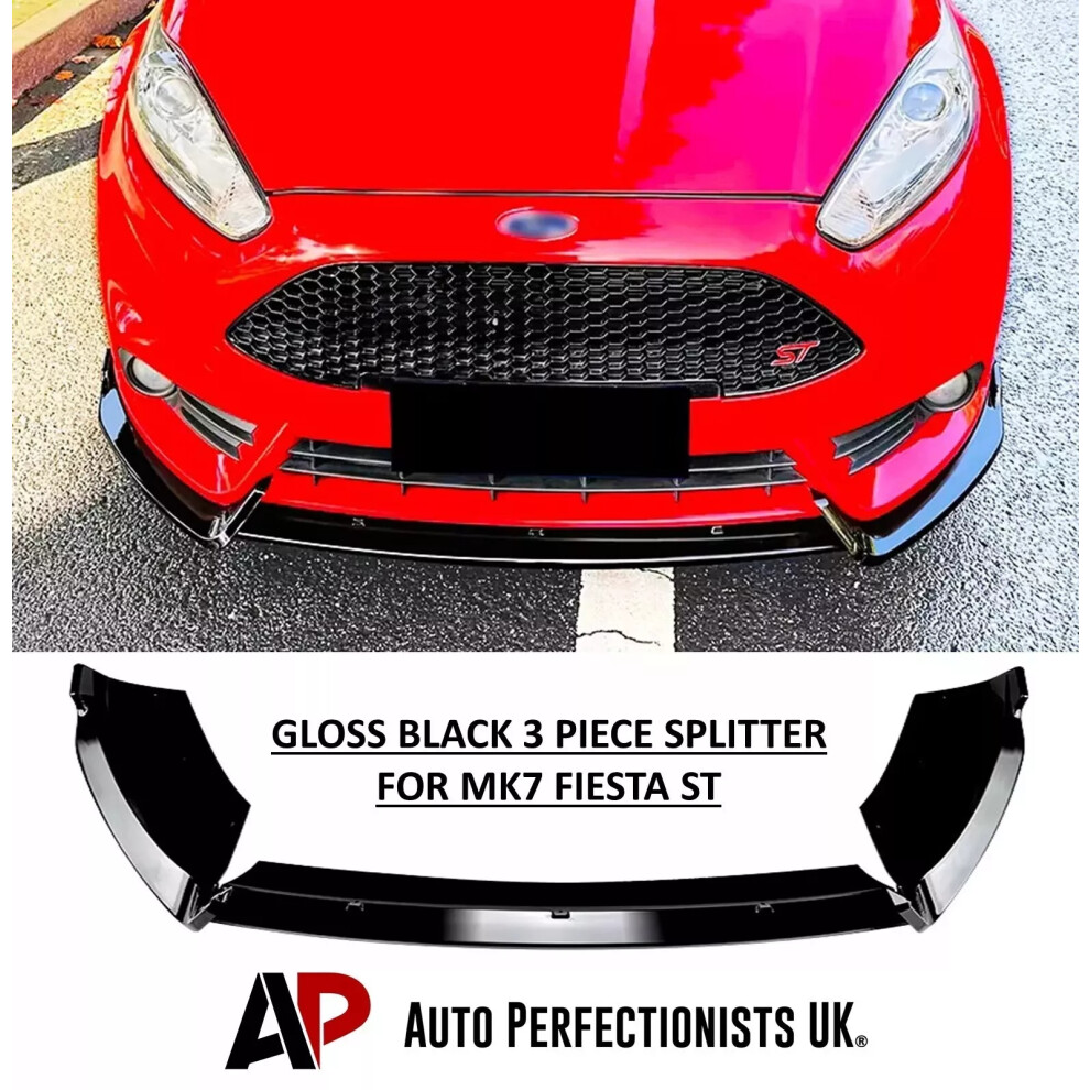 For Ford Fiesta St Mk7 Front Splitter Spoiler Lip Body Kit Wing 12-17 5061072667299
