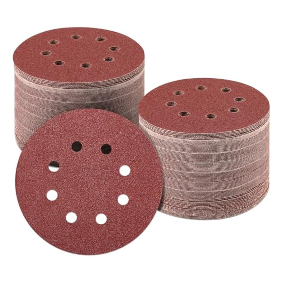 160Pcs 5Inch Sanding Disc, 8 Hole Hook And Loop Sandpaper 4852820986950