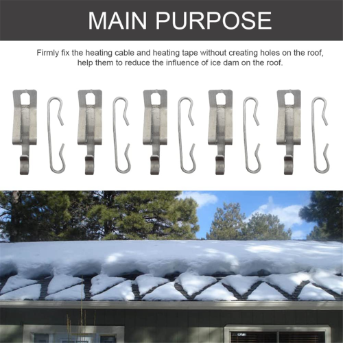 50Pcs Heat Cable Roof Clips and Spacers Kit 2