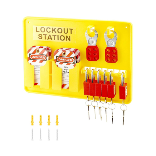Lockout Tagout Station,6 pcs Safety Padlock, Station