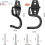 6 Pack Metal Garage Hooks, Heavy Duty S Hooks Tool Hangers 5