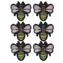 Stück Pailletten Schmetterling Honigbiene Kleidung Patch Eisen auf Applikation DIY T-Shirt Stoff Aufkleber (Honigbiene)