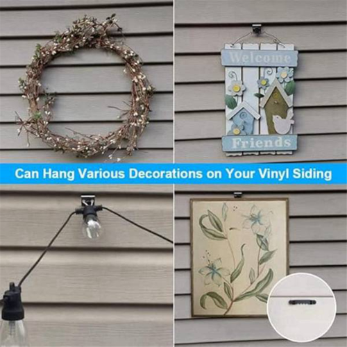 50Pcs Hooks for Siding,Vinyl Siding Hook Heavy Duty Clips 2