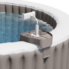 Verstellbarer Whirlpool-Tabletttisch, aufsteckbarer Getränkehalter für Schwimmbäder, Telefonhalter, rutschfester Spa-Getränketablett-Beistelltisch