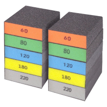 10 stuks schuurspons, wasbaar en herbruikbaar blok 60/80/120/180/220 korrel schuurpapier assortiment