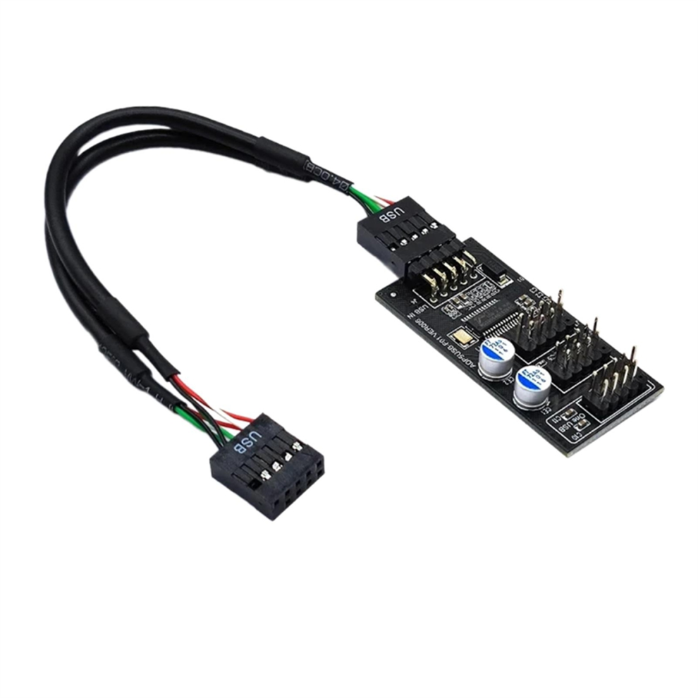 Motherboard Usb 2.0 Header Splitter 9Pin 1To3 Female Extension Cable 4852874527109