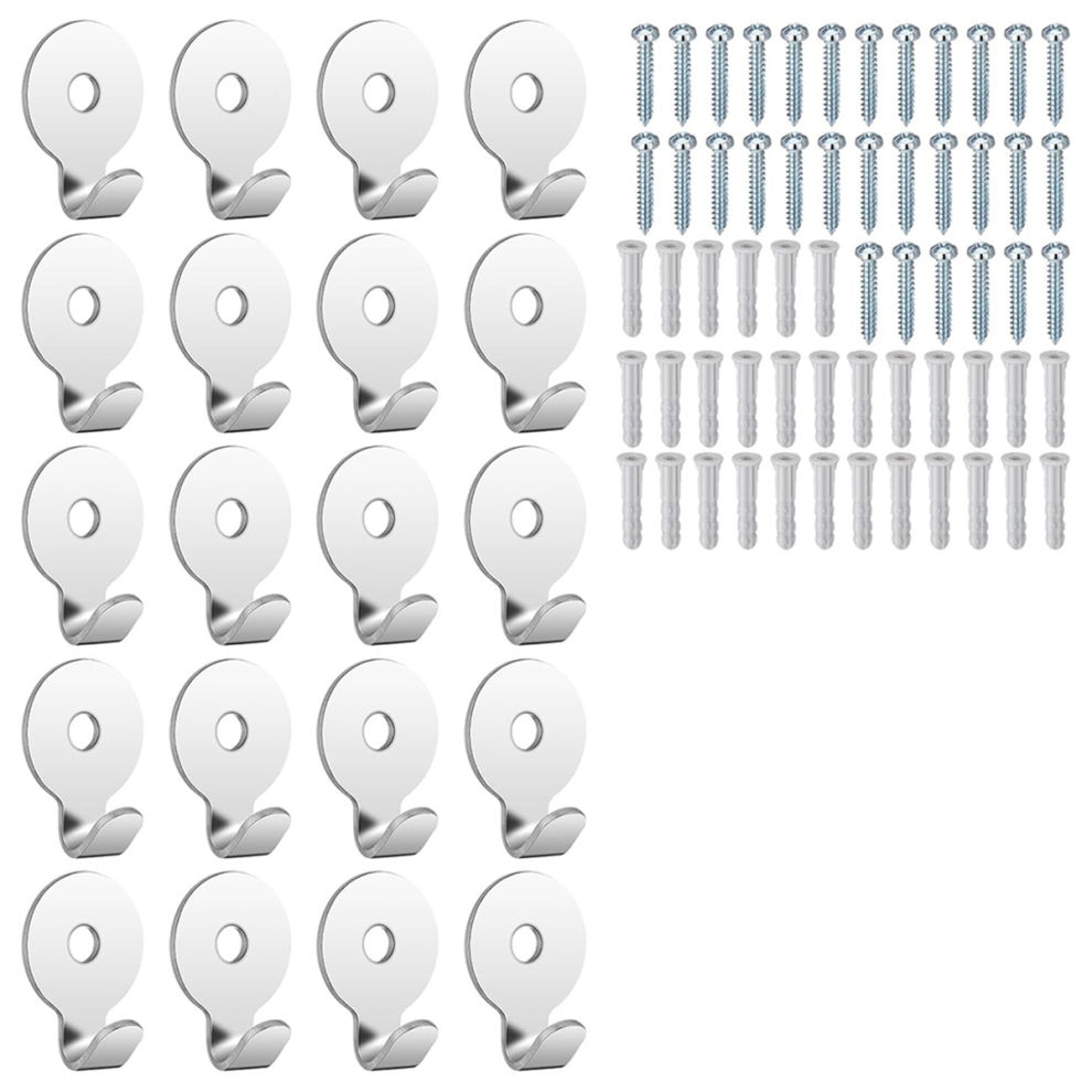 30 Lb Utility Hanger Wall Hook Zinc Plated Keyhole 20Pack-image-OPC-PHWFW5Y-NEW