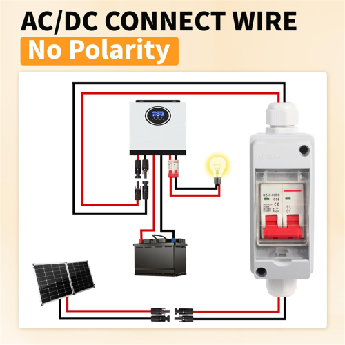 Solar Panel Disconnect Switch DC 500V Circuit Breaker Box 2
