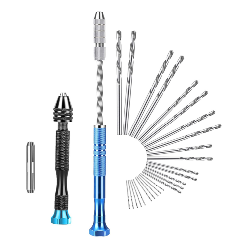 Precision Pin Vise Hand Drill Set with 0.5-3.0mm Twist Bit