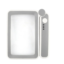 Leesloep met licht, 4x oplaadbare handloep met verlichting, opvouwbare loep met grote lens voor senioren