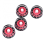 4Pcs Electric Guitar Knob Set Acrylic Volume Tone Control Guitar Control Knob Replacement compatible with LP Red 2