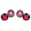 4Pcs Electric Guitar Knob Set Acrylic Volume Tone Control Guitar Control Knob Replacement compatible with LP Red 4