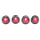 4Pcs Electric Guitar Knob Set Acrylic Volume Tone Control Guitar Control Knob Replacement compatible with LP Red 3