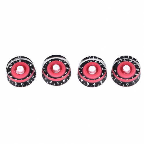 4Pcs Electric Guitar Knob Set Acrylic Volume Tone Control Guitar Control Knob Replacement compatible with LP Red 2