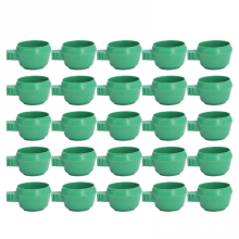 25Pcs Mini Bird Parrots Food Water Bowl Inlay Installation Round Green Parrots Small Food Water Bowl compatible with Farms Home S