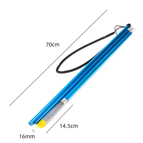 Blue Aluminum Alloy Pole Spear Detachable Three-Section Fork Clip 2