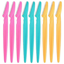 9-teiliges Augenbrauenrasierer-Set, Mehrzweck-Entferner für feine Haare, präziser Augenbrauen-Trimmer, tragbarer Gesichtshaar-Entferner