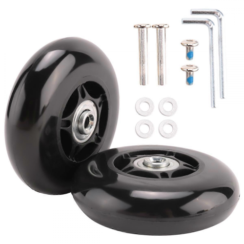 2er-Set Ersatzräder für Gepäckkoffer, Außendurchmesser 80 mm 2