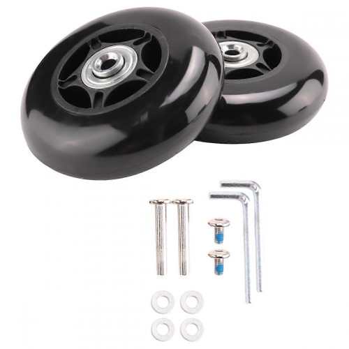 2er-Set Ersatzräder für Gepäckkoffer, Außendurchmesser 80 mm 1