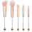5-teiliges Make-up-Pinselset mit Perlen, Silikonperlen, DIY-Make-up-Kosmetikpinsel, Perlenpinsel-Set, kompatibel mit DIY 1