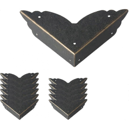 12er-Pack Vintage-Eckenschutz aus Metall, Kantenschutz für Möbel