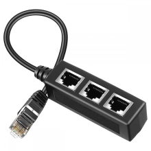 RJ45-Ethernet-Splitter-Adapter, Ethernet-Splitter 1 auf 3, kompatibel mit Heim-, Büro- und Schulnetzwerkerweiterung