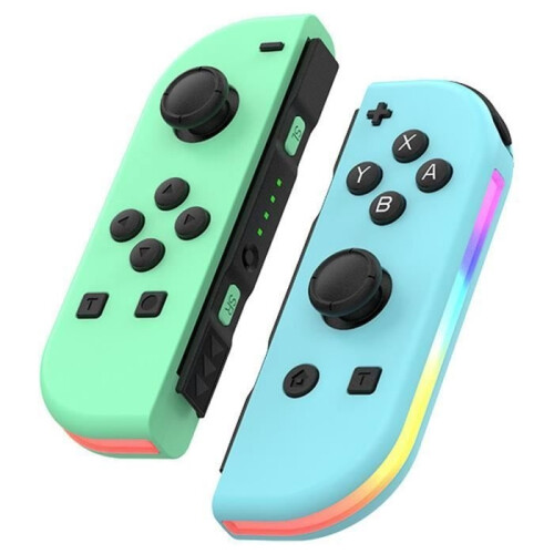 Nintendo Switch Joy-Con Bluetooth draadloze controller (niet officieel) – GROEN / LICHTBLAUW
