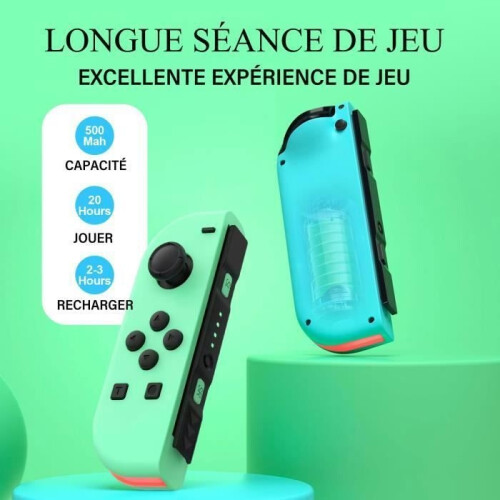 Nintendo Switch Joy-Con Bluetooth draadloze controller (niet officieel) – GROEN / LICHTBLAUW 2