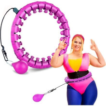 AUDBURN Hula Hoop Fitness Hoop – Slimme en verstelbare massagehoepel – Roze