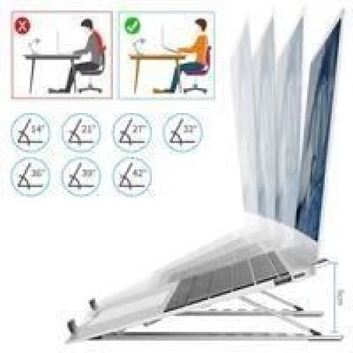 Cheflaud laptopstandaard, verstelbare geventileerde aluminium standaard 2