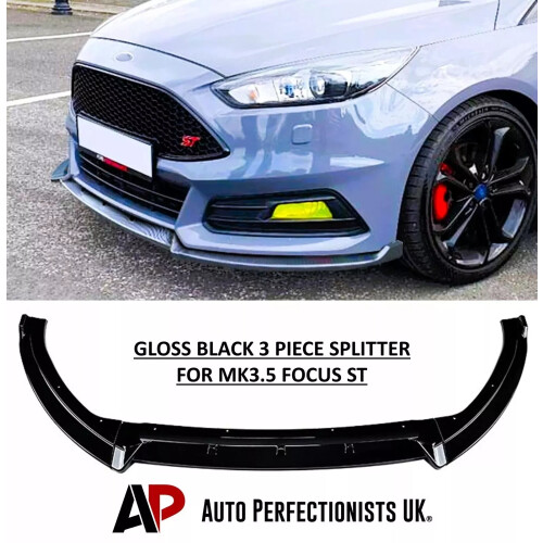 For Ford Focus ST MK3.5 Front Splitter Spoiler Lip Body Kit Wing 15-18