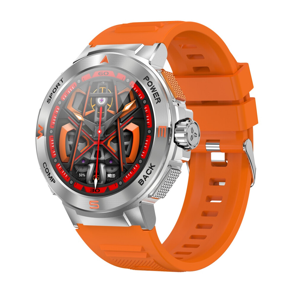 ( ) Amoled Smartwatch With Blood Pressure & Blood Oxygen Monitor – Ip68 Waterproof Fitness Tracker For Men & Women Orange