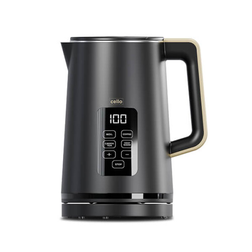 Cello Cello Overture Ash Black 2 Slot Toaster & Kettle 1