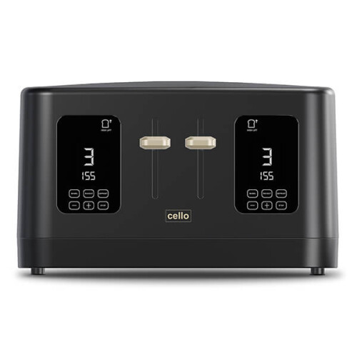 Cello Cello Overture Ash Black 4 Slot Toaster & Kettle 2