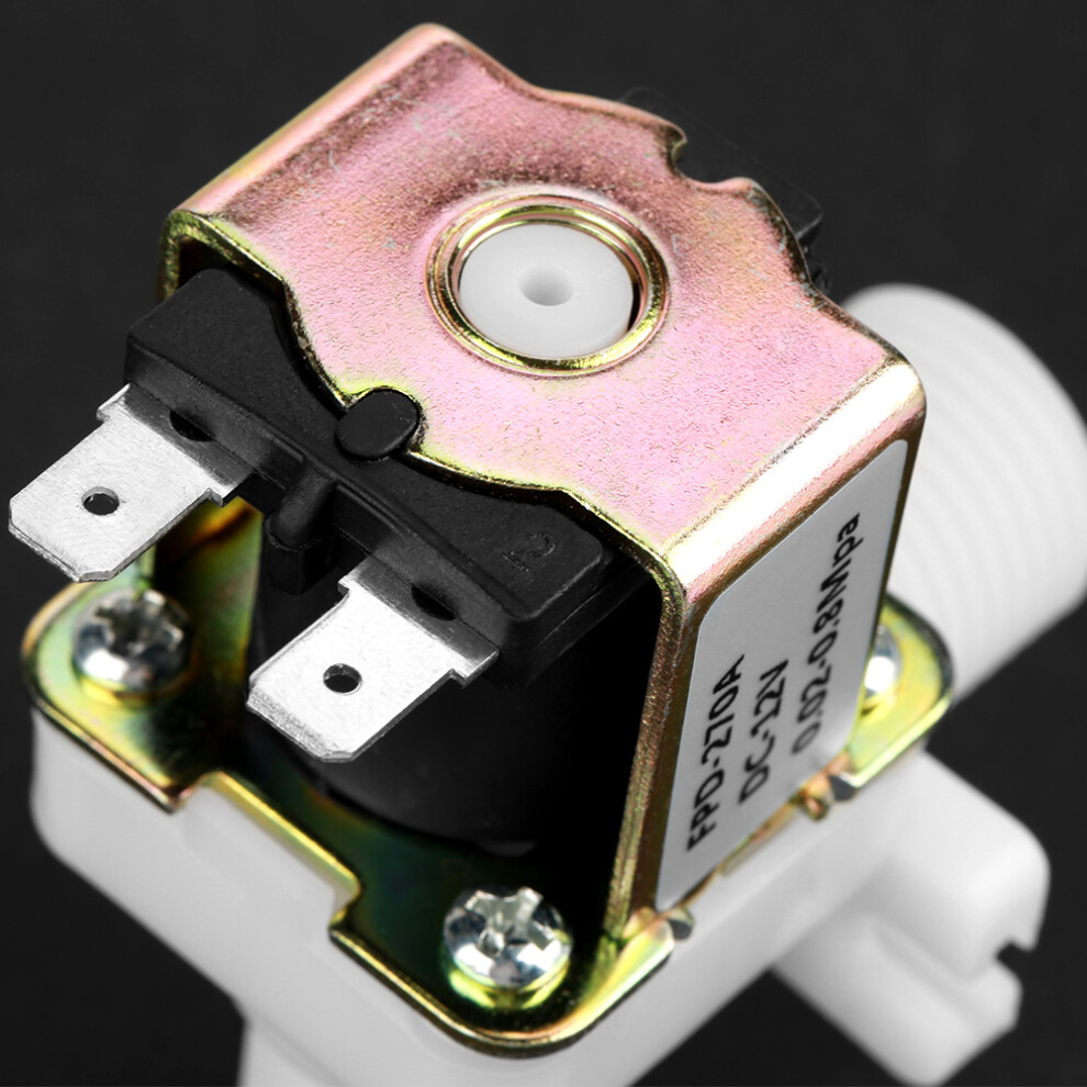 Dc 12V Dn15 G1/2 Plastic Electromagnetic Valve Normally Closed Water Inlet Switch 4351324223382