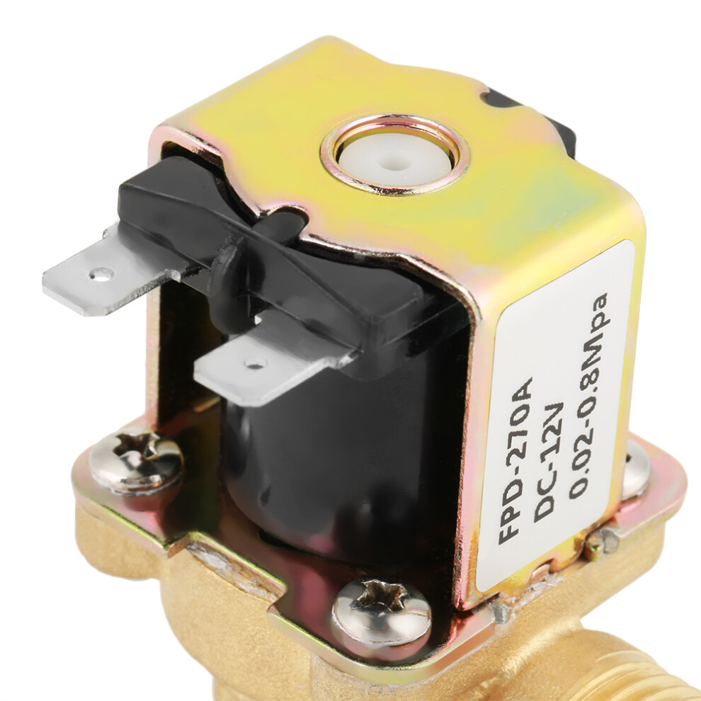 Dc 12V Dn15 G1/2 Brass Electric Solenoid Valve Normally Closed Water Inlet Switch With Filter 3791324223349