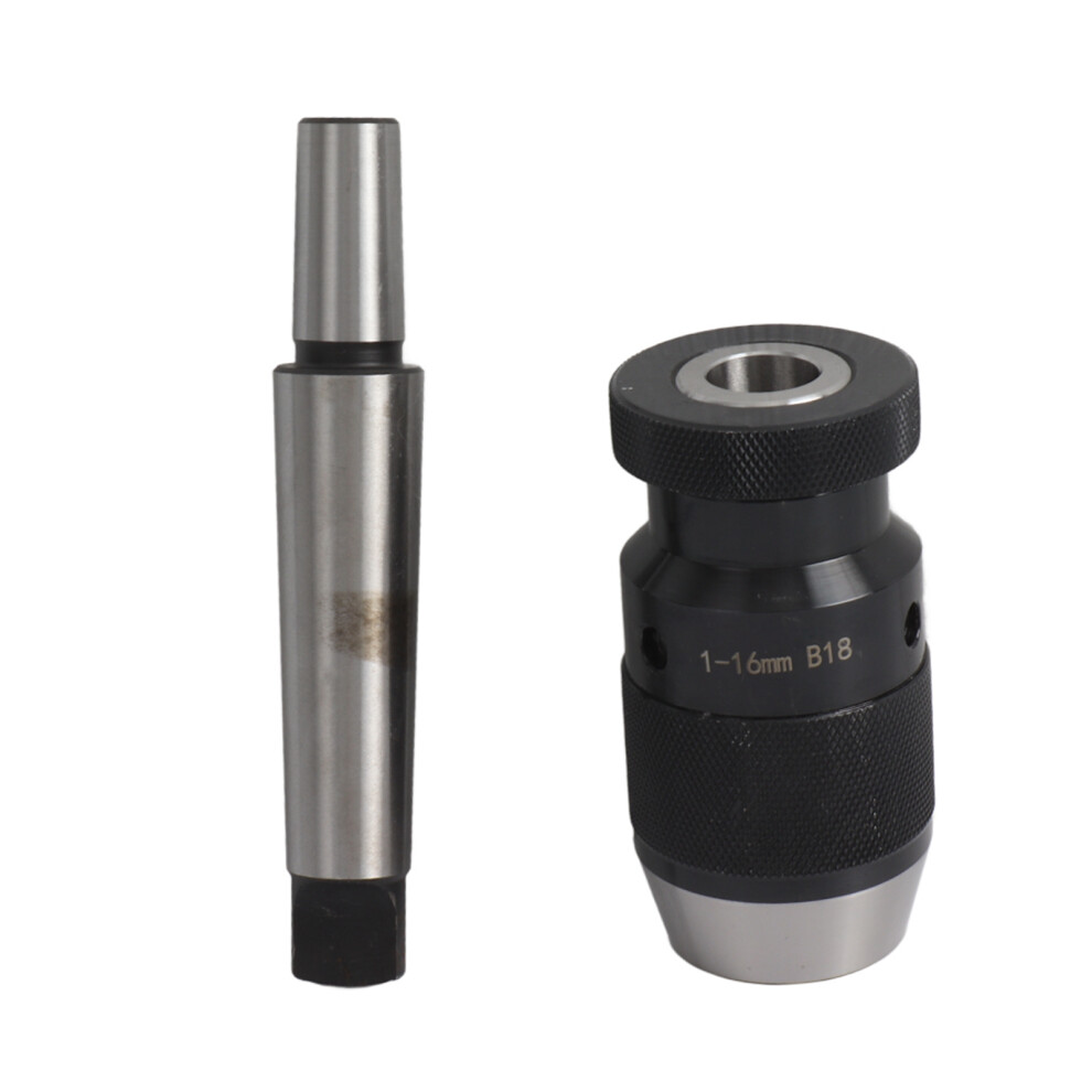 1-16Mm Capacity 45# Steel Self Tighten Keyless Lathe Drill Chuck With Mt3-B18 Taper Arbor 6921324225136