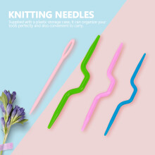 56Pcs Crochet Knitting Needles Kits Tape Measure Stitch Holders Storage Case Set