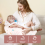 Breastfeeding Pillow for Baby Feeding, 2 in 1 Nursing Pillow with 100% Cotton Removable Cover, Maternity Support Cushion for Breast & Bottle Feeding 2