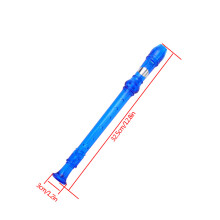 Plastic 8-Hole Translucent Descant Recorder for Kids Children Practice(Blue)