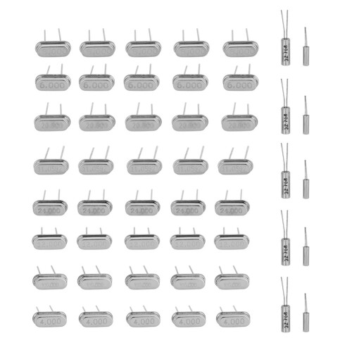 50pcs 10Value 32.768KHz -24MHz DIY Quartz Crystal Oscillator Assorted Kit Set 1
