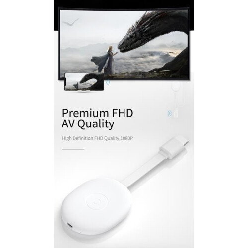 Kabelloser HDMI-Adapter – Google – 4K – Sprachsteuerung – Android/iOS-kompatibel – Weiß 1