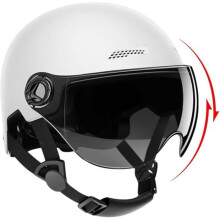 Fahrradhelm mit Visier - AQSACOKIYA - Helm für Elektroroller - Hoher Schutz - Größe 54-62 cm - Weiß