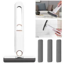 Mini-Fensterwischer, tragbarer extrudierter Fensterwischer, für Büro und Auto (1 Quetschgriff + 3 Moppköpfe)