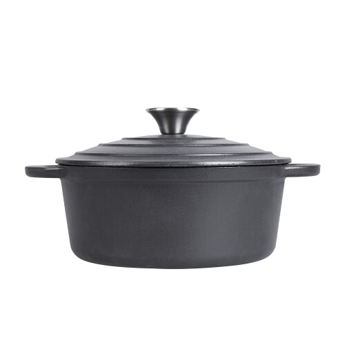 Living And Home (Matte Black, 5L) Enameled Cast Iron Dutch Oven Pot with Lid 2