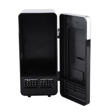 LED Mini USB Refrigerator USB Refrigerator Drinks Beverage Cans Refrigerator and Heater Black