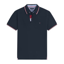 (Royal blue, M) Men's Custom Fit Polo Shirt Cotton Short Sleeve Tommy Polo Top