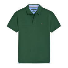 (Dark green, XXL) Men's Custom Fit Polo Shirt Cotton Short Sleeve Tommy Polo Top
