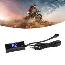 Motorcycle Digital Thermometer Instrument Water Temperature Meter Gauge Blue Light