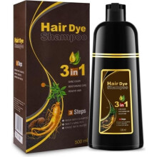 Braunes Haarfärbeshampoo, 500 ml, Sofortige Haarfarbe, für Männer und Frauen, Braun